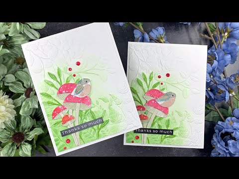 Watercolored DieCuts Thank You Cards