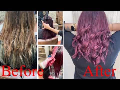 red balayage hair color #balayage