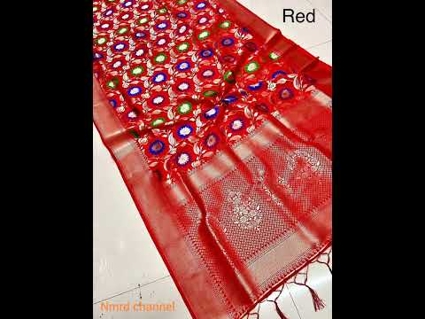 pure zari border tusser silk print kalamkari sarees||nmrd channel||#shorts