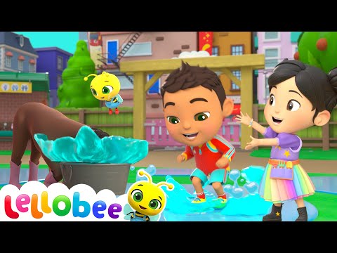 Cool Down Time! 💦 Watering the Farm and Sprinkler Fun! | 🌻Lellobee City Farm - Kids Playhouse Song