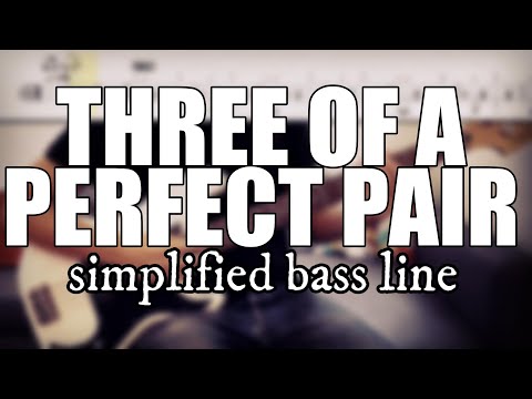 Three Of A Perfect Pair - King Crimson | Simplified bass line with tabs #136