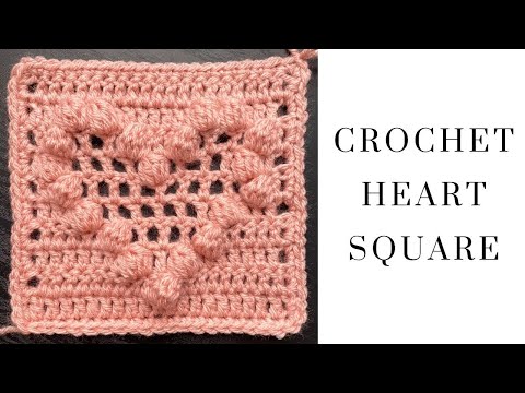 Crochet Heart Square