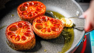 Chef teaches how to make the best lotus root steak