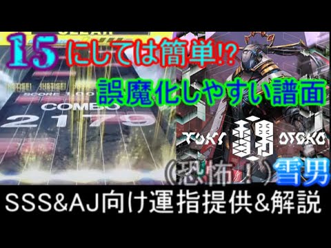 [チュウニズム]目指せ15初SSS初AJ!! 雪男　SSS&AJ向け運指提供&解説