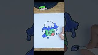 DRAWING CUTE SHADOW SHROOM, THE PLANTS VS ZOMBIES #short #shortsfeed #drawing #art #plantsvszombies