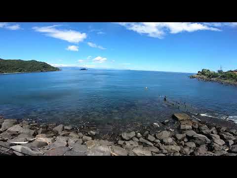 台風の影響も消えベタ凪の川奈