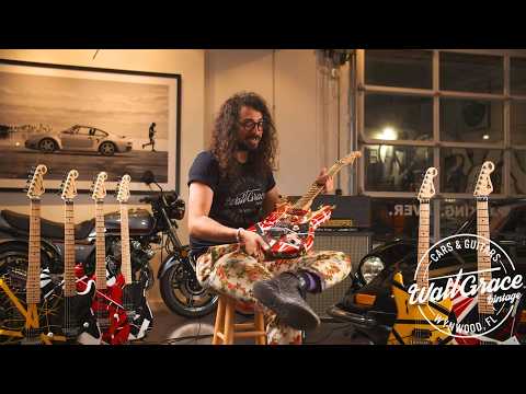 6 of Eddie Van Halen’s ACTUAL Art Series guitars! [Played, Signed, and Sweated on!] *With Proof*