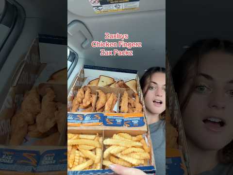 Zaxbys Chicken Fingerz Zax Packz 🍗🍞❤️🐓 #zaxbys #familymeal #fastfood #viralfood #fastfoodreview