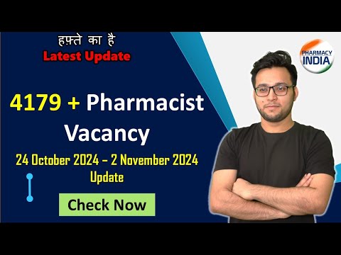 4179 Upcoming Pharmacist Vacancy | 24 Oct-2Nov 2024 Update | Check Complete Info