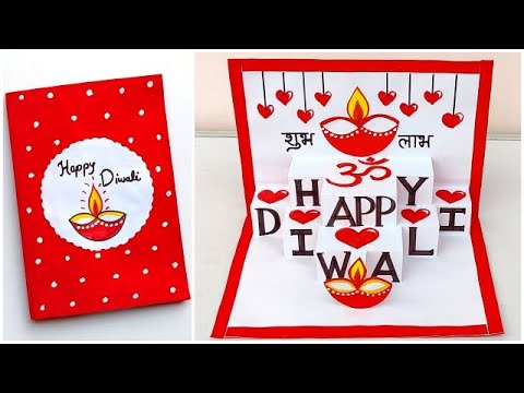 DIY Diwali pop up card 2023 / Handmade Diwali card making easy / How to make Diwali greeting card