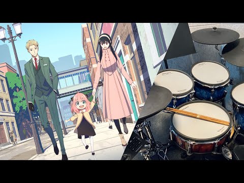 『SPY x FAMILY』 ED 星野源 Comedy Drum cover (with lyrics)