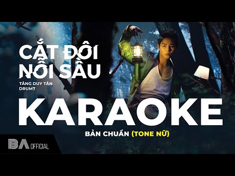 TĂNG DUY TÂN - CẮT ĐÔI NỖI SẦU (ft DRUM7) | OFFICIAL KARAOKE BẢN CHUẨN (TONE NỮ)