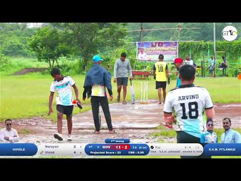 govele vs k.k.m. pitlawadi match at शिवशक्ती क्रीडा मंडळ गोवेले आयोजित ढववी विभाग अध्यक्ष चषक २०२४