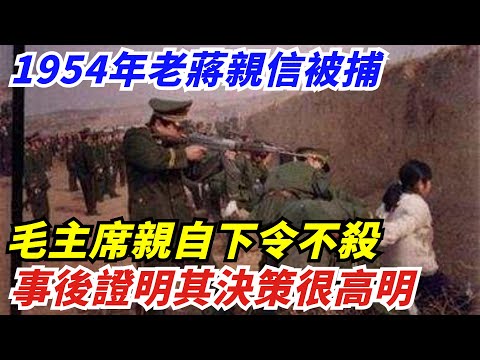 1954年老蔣親信被捕，毛主席親自下令不殺，事後證明其決策很高明【創史館】#歷史#歷史故事#歷史人物#奇聞