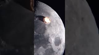 Asteroid Hitting The Moon! 🤯🌕 #shorts TechAdvancements