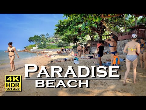 Paradise Beach Walk Pattaya Phra Tamnak  4K 60fps HDR Dolby Atmos 💖 Walking Tour 👀 Thailand 🇹🇭