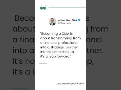 Becoming a CMA is about transforming from a financial professional into a strategic partner...