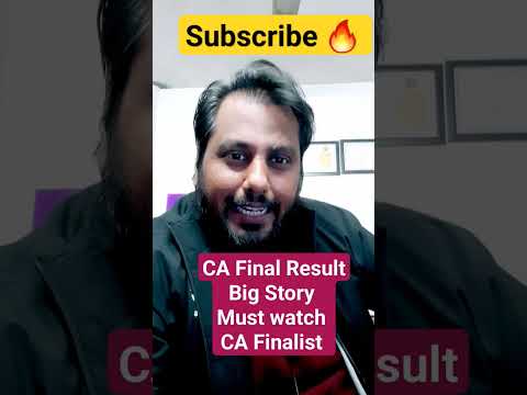 CA Final Result Big Story Must Watch CA Finalist #icai #caresult #icainews #shorts