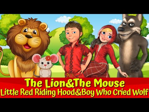 🔴The Lion And The Mouse 🦁🐭I Little Red Riding Hood 🐺🔴 The Boy Who Cried Wolf I Animated Fairytales