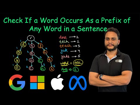 Check If a Word Occurs As a Prefix of Any Word in a Sentence | Leetcode 1455