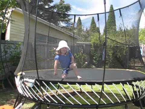 Penny on the Springfree trampoline - xmas day 2013