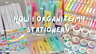 organize my stationery with me  | lots of washi tapes