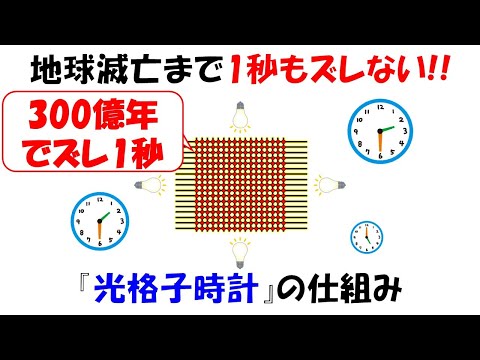 【神発想】地球滅亡まで1秒もずれない光格子時計の仕組み。【原子時計】【定在波】