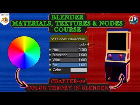 Blender Materials, Textures & Nodes Course: Chapter-6: Color Theory in Blender #blender #b3d #3d