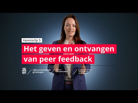 GCJV Kennisclip 5: Het geven en ontvangen van peer feedback