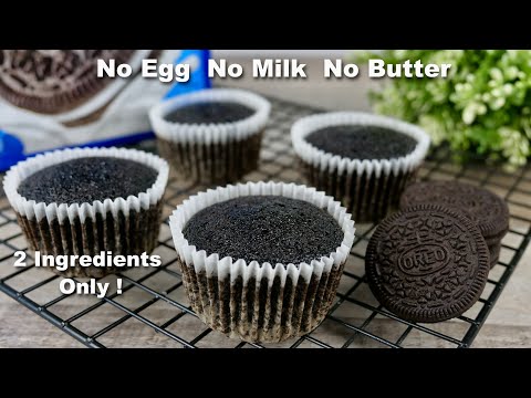 2-Ingredient Oreo Cupcakes | No Egg No Milk No Butter Cupcakes