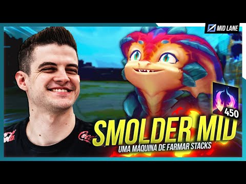 SMOLDER MID contra melee é uma MÁQUINA DE FARMAR STACKS!