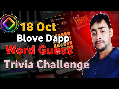 Today BLove Dapp Trivia challenge & Words Guess Combo | blove trivia, words guess, blove dapp