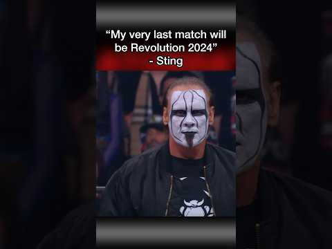 Sting Announces 2024 Retirement