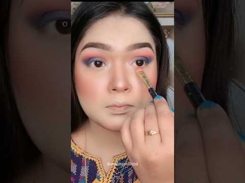 Blue & Pink Eyemakeup Tutorial by Asma Khan #shorts #shortvideo #asmakhan #makeuptutorial