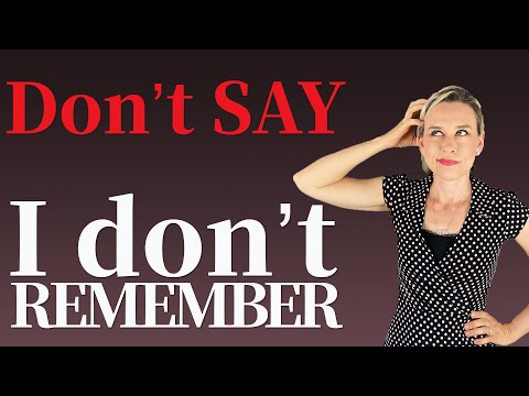 DO NOT SAY 【I DON'T REMEMBER】 | Better way to say "I don't remember" | Learn English slangs | IELTS