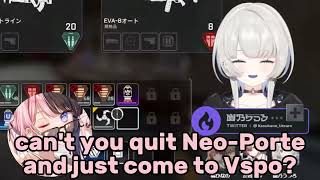 Tachibana Hinano Can't Help But Laugh at Kasukano Utsuro's Cuteness ( Neo-Porte | VSPO | Eng Sub )