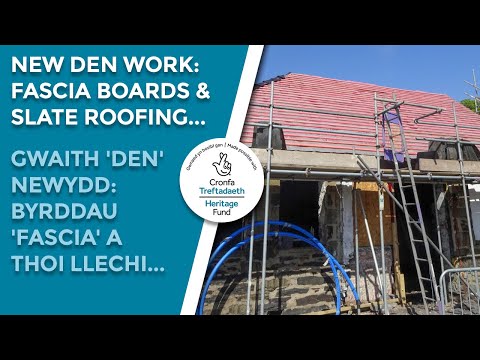 New Den Work: Facia Boards and Slate Roofing - Timelapse