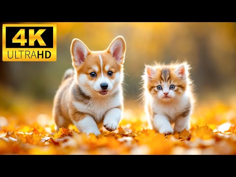 Sweet Baby Animals And Gentle Nature Music | Perfect For Relaxation In 4K