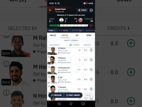 ind vs ban dream11 team kaise banaye | ind vs ban dream11 team prediction today test #newtestmatch