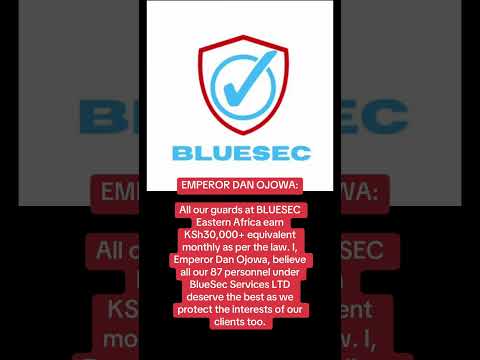 All our guards at BLUESEC Eastern Africa earn KSh30,000+ equivalent monthly as per the law.