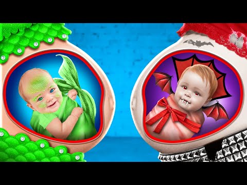 Pregnant Mermaid VS Pregnant Vampire! Unbelievable Parenting Showdown