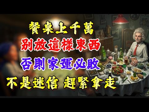 不是迷信！餐桌上千萬 別放這樣東西 否則家運必敗 趕緊拿走 #運勢 #風水 #開運