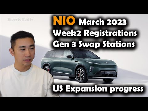 NIO March 2023 Week2 Registrations, Gen 3 Swap Stations, US Expansion Progress | NIO Stock 3/21/2023