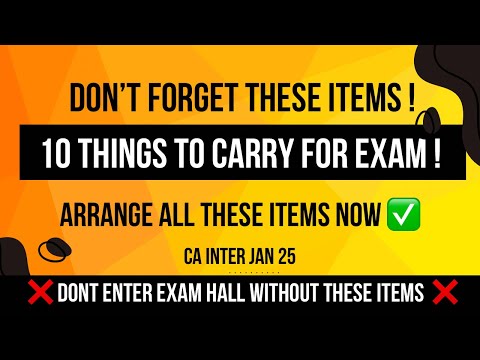 THINGS TO CARRY TO EXAM ✅ DON’T FORGET THIS ❌   10 MUST HAVE ITEMS FOR EXAM !