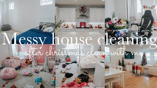 MESSY HOUSE AFTER CHRISTMAS CLEAN WITH ME || CLEANING MOTIVATION || CLEAN WITH ME