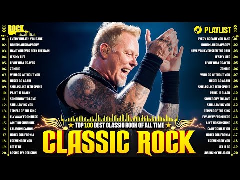 Classic Rock Greatest Hits 60s 70s 80s 🔥 Metallica, Queen, Nirvana, Bon Jovi, Guns N' Roses