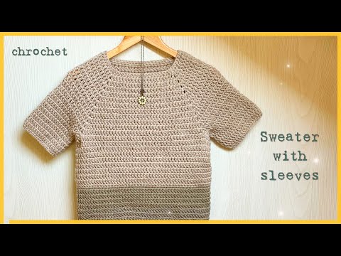 [With round sleeves] How to knit a sweater with a neat silhouette secret | Crochet