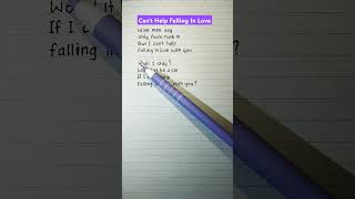 Learn English Through Song : Can't Help Falling In Love with Elvis Presley #shorts