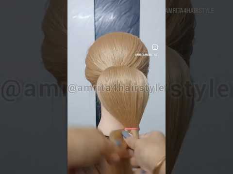 Party bun tutorial for girls #shortsvideo #hairstyletutorial