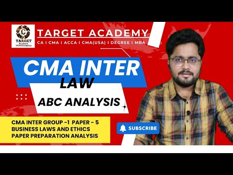 CMA INTER GROUP 1 LAW ABC ANALYSIS #cma #icmai #cmainter #law #cmalaw #education #preparation